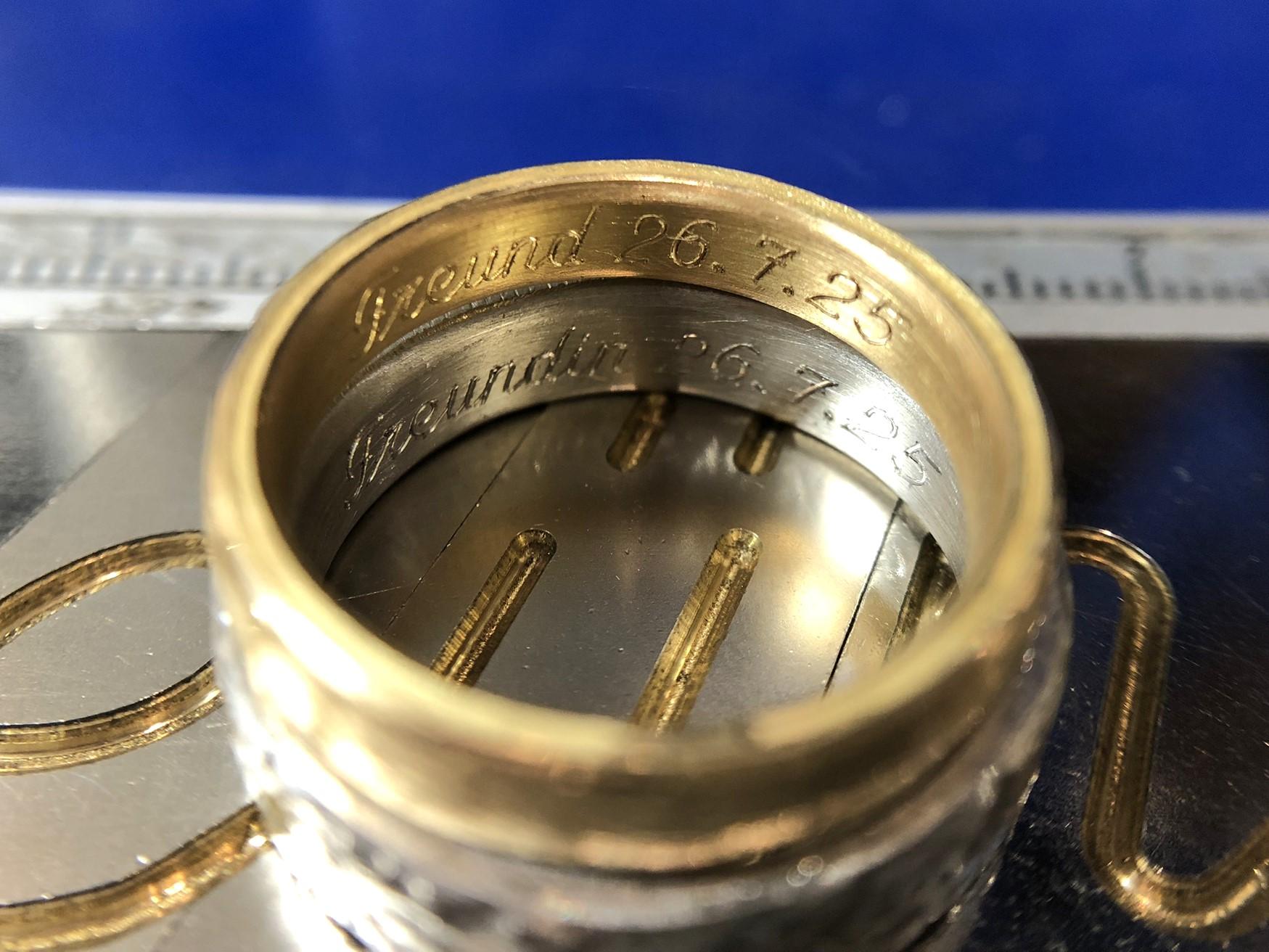 Schreibschrift als Gravur in Trauringe