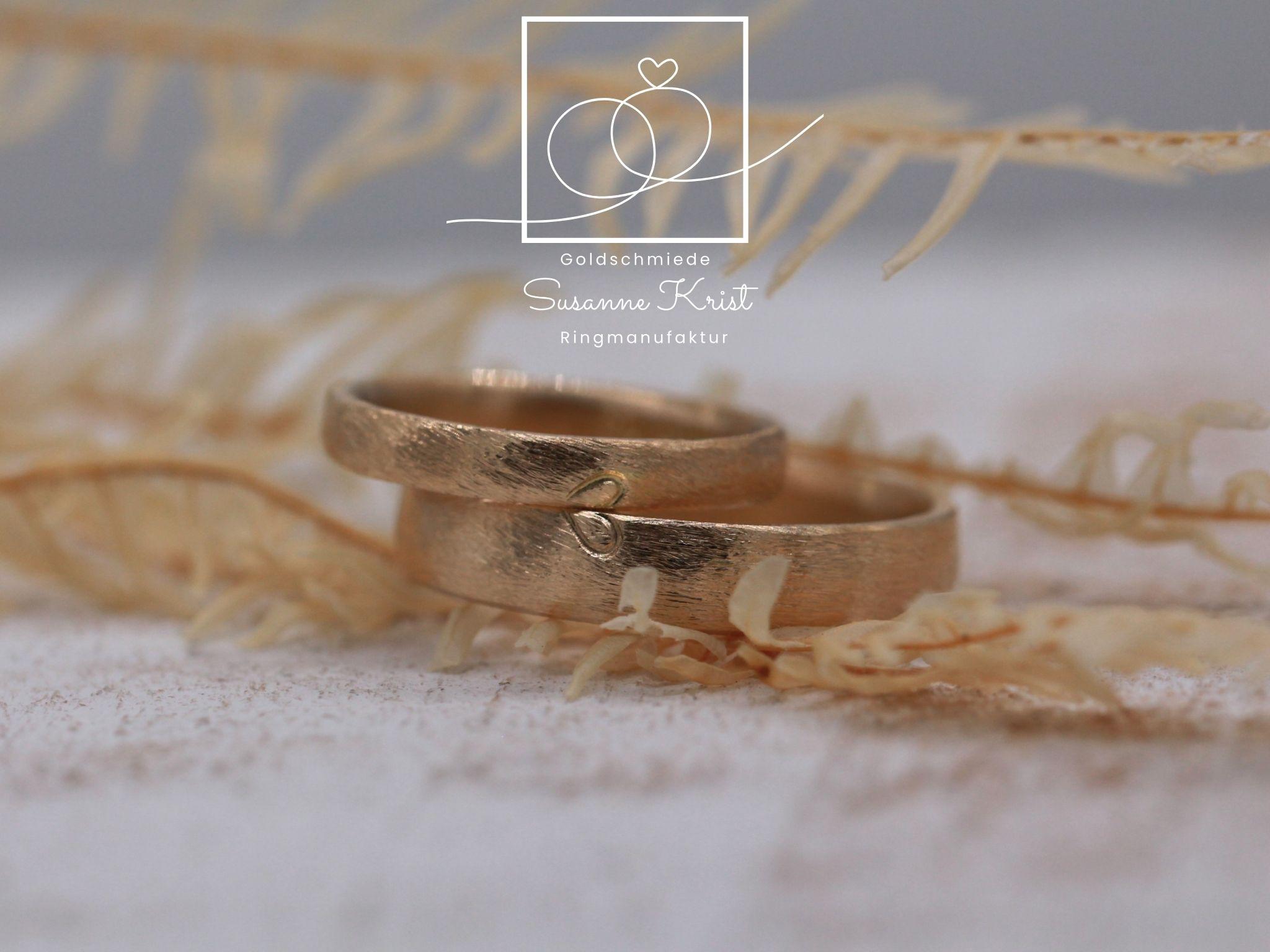 Herztrauringe aus Rosegold